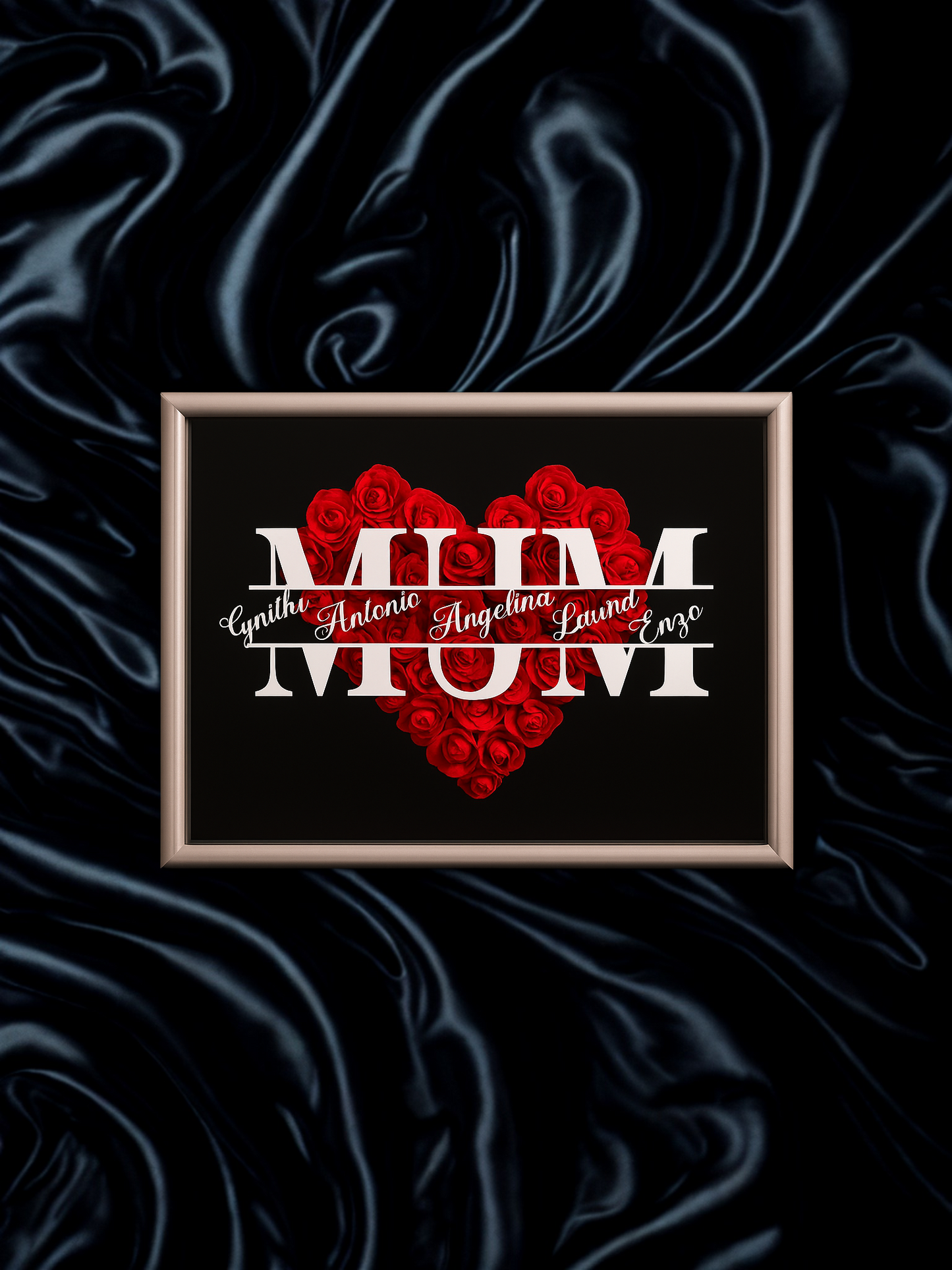 Cadre florale avec prénom