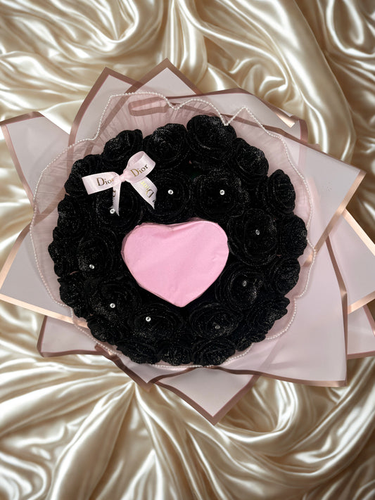 bouquet inflammable cœur personnalisé